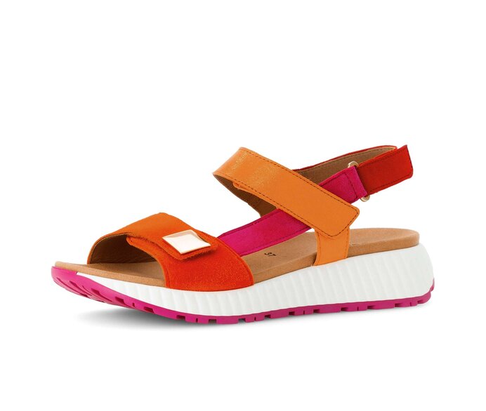 Gabor Damen  Riemchensandale Multicolour - Materialmix Leder