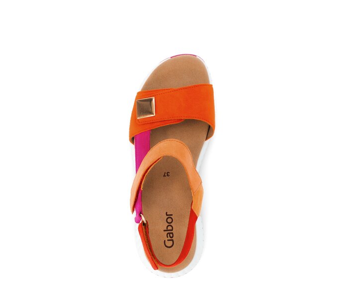 Gabor Damen  Riemchensandale Multicolour - Materialmix Leder