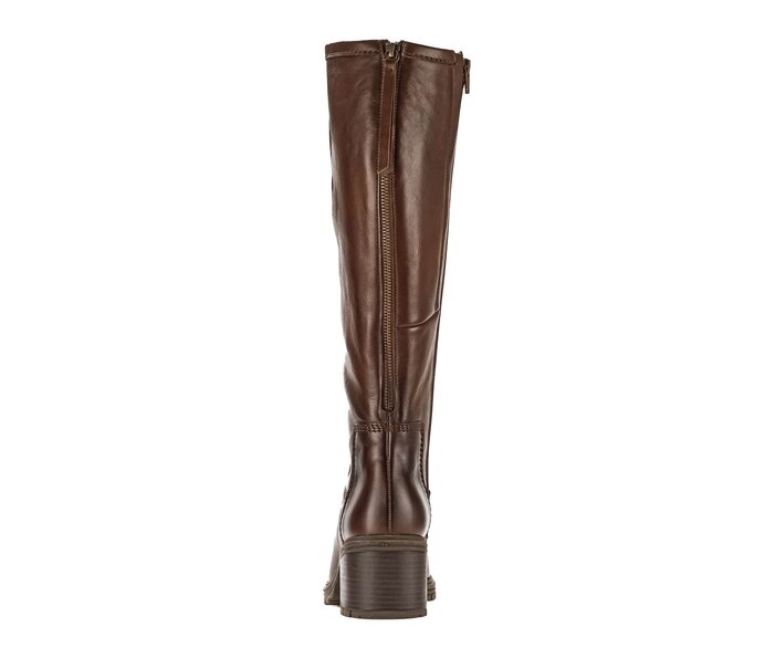 Gabor Damen  Sportlicher Stiefel Braun - Glattleder
