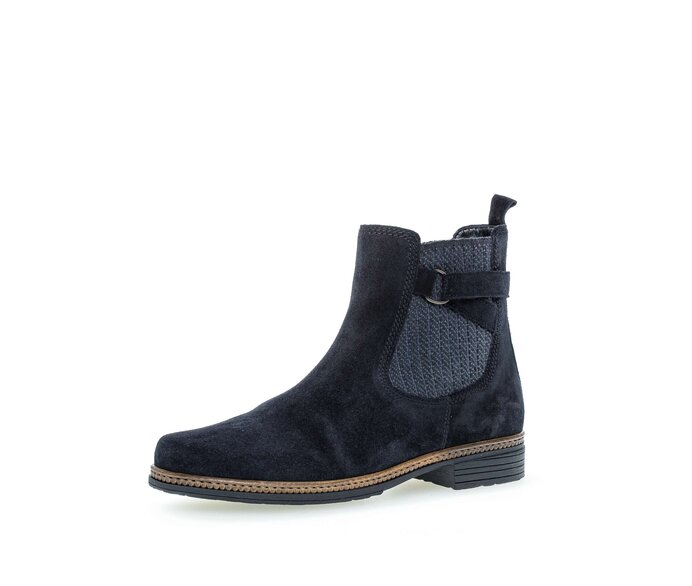 Gabor Damen  Chelsea Boot Blau - Rauleder