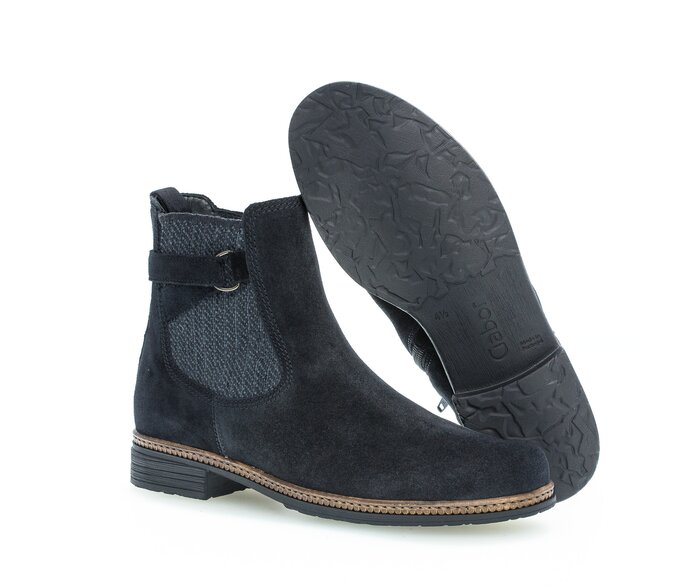 Gabor Damen  Chelsea Boot Blau - Rauleder