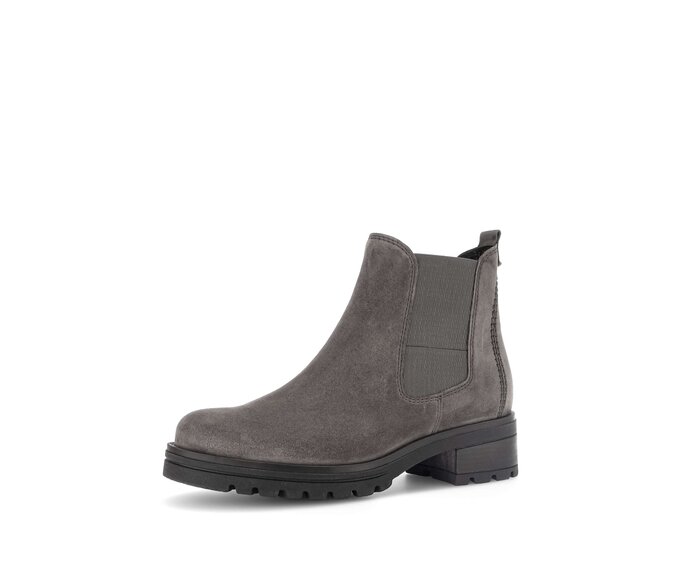 Gabor Damen  Chelsea Boot Grau - Rauleder