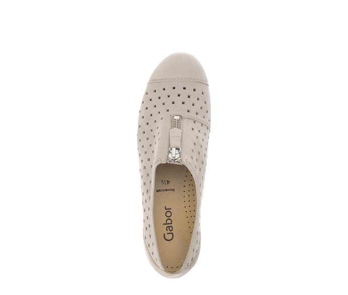 Gabor Damen  Sportliche Ballerina Grau - Rauleder