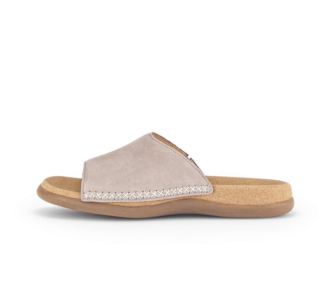 Gabor Damen Pantolette Beige - Rauleder