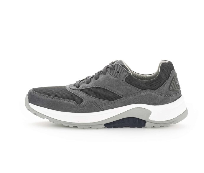 Gabor Herren Rollingsoft Sneaker Low Grau - Materialmix Leder/Textil