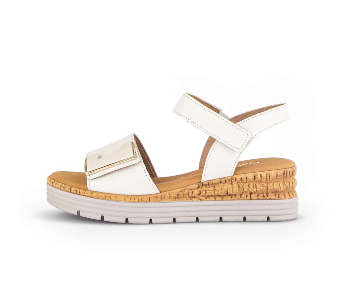 Gabor Damen Riemchensandale Beige - Glattleder