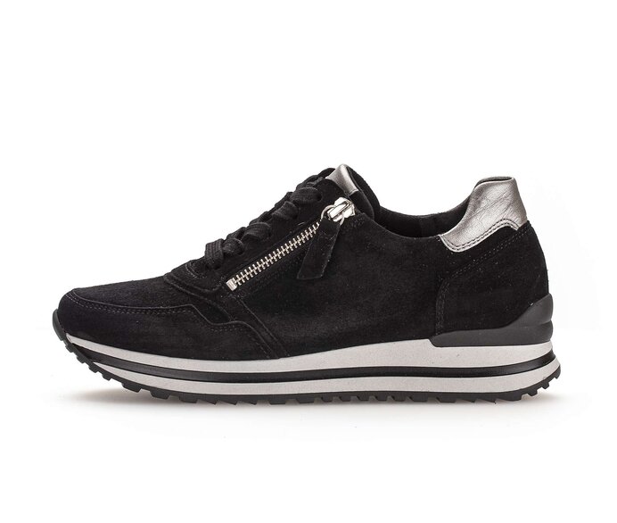 Gabor Damen Sneaker Low Schwarz - Rauleder