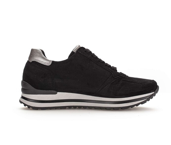 Gabor Damen  Sneaker Low Schwarz - Rauleder
