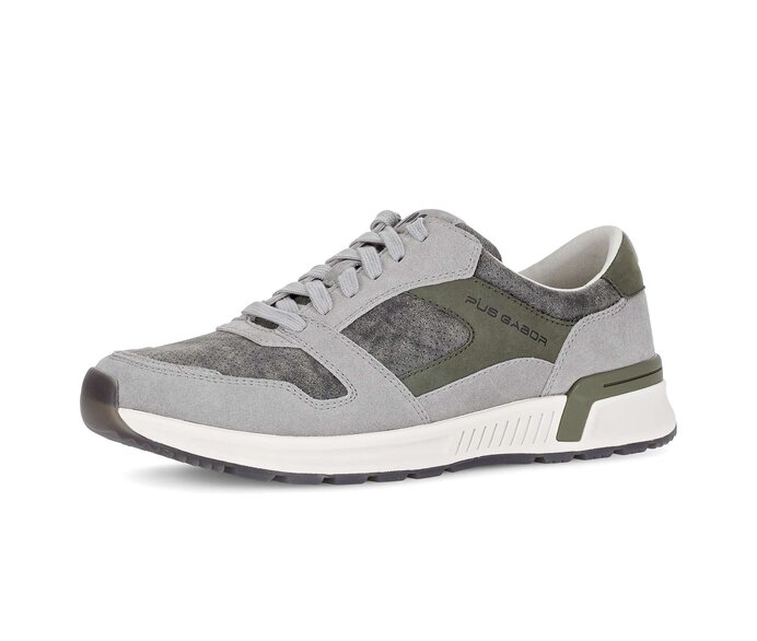 Pius Gabor Herren Sneaker Low Grau - Materialmix Leder/Textil