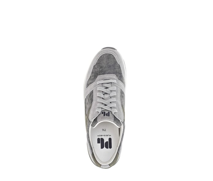 Pius Gabor Herren Sneaker Low Grau - Materialmix Leder/Textil