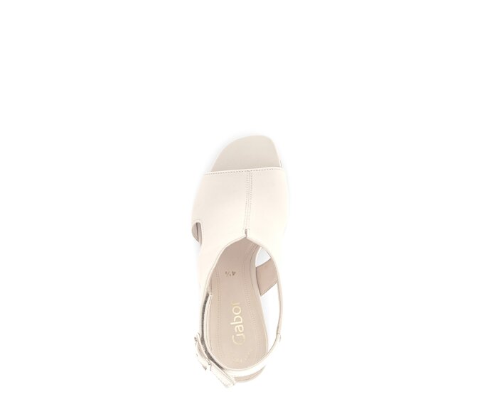 Gabor Damen  Riemchensandale Beige - Glattleder