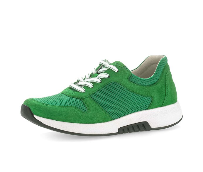 Gabor Damen  Sneaker Low Grün - Materialmix Leder