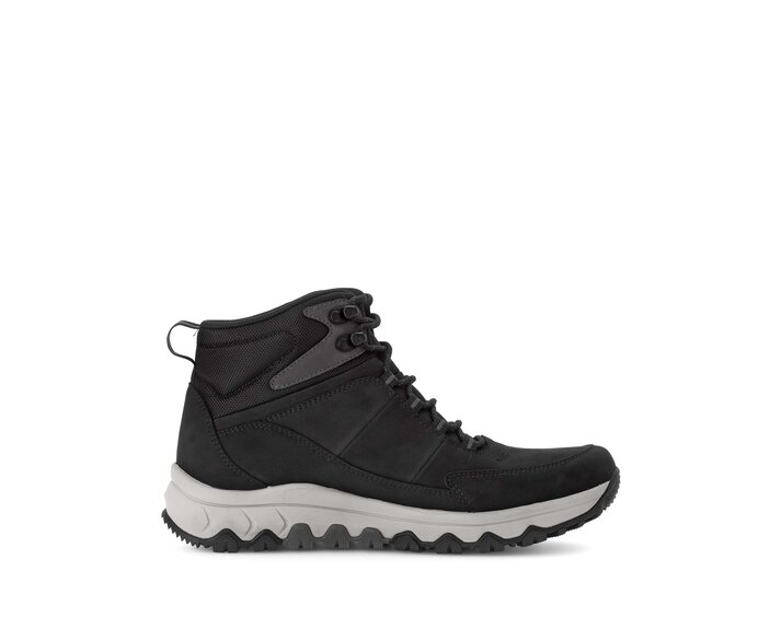 Gabor Herren Rollingsoft Boot Schwarz - Materialmix Leder/Textil