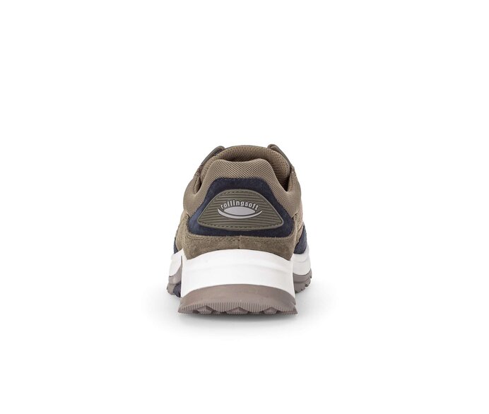 Gabor Herren Rollingsoft Sneaker Low Blau - Materialmix Leder/Textil