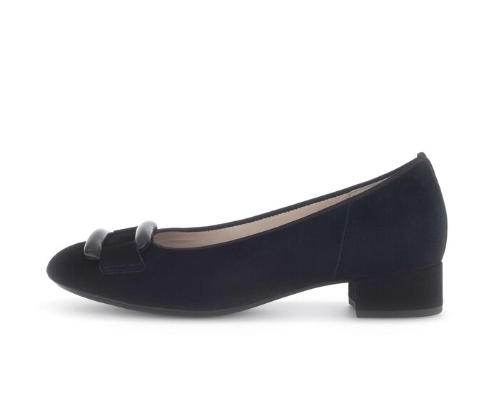 Gabor Damen Eleganter Pumps Schwarz - Rauleder