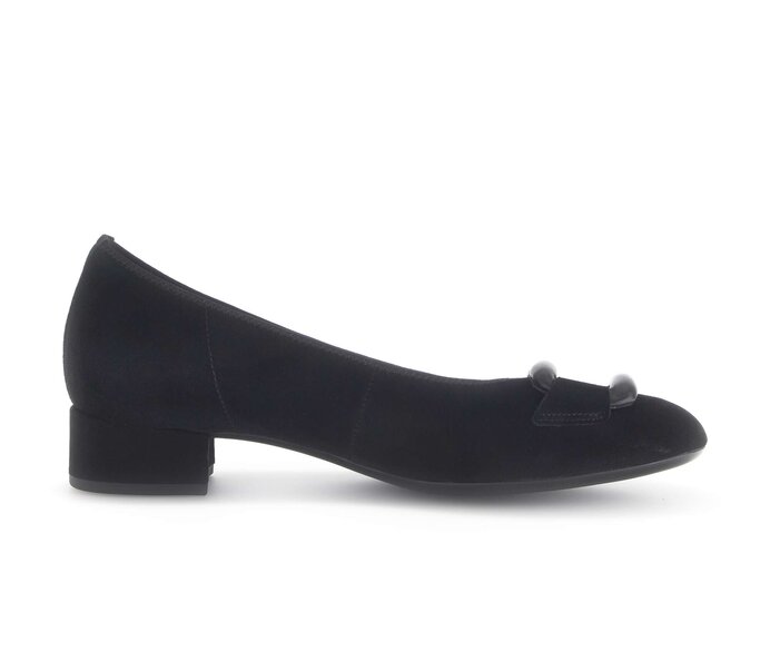 Gabor Damen  Eleganter Pumps Schwarz - Rauleder