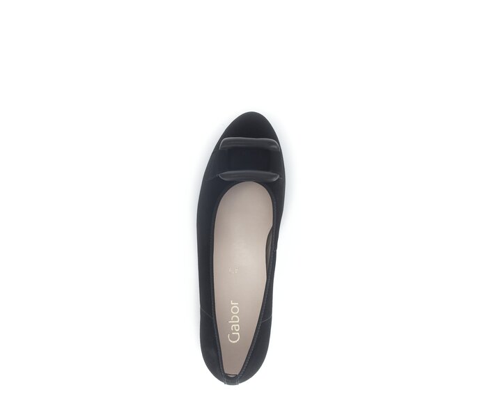 Gabor Damen  Eleganter Pumps Schwarz - Rauleder
