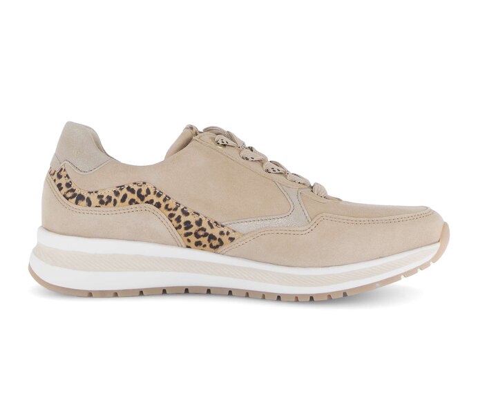 Gabor Damen  Sneaker Low Beige - Materialmix Leder