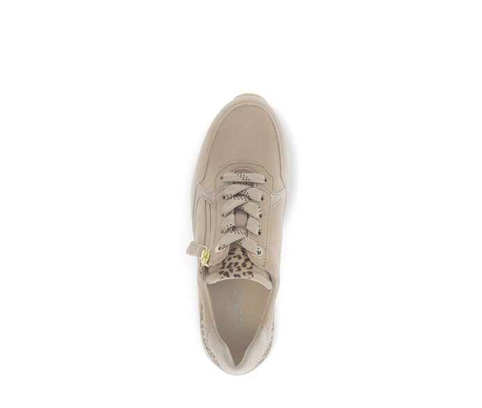 Gabor Damen  Sneaker Low Beige - Materialmix Leder