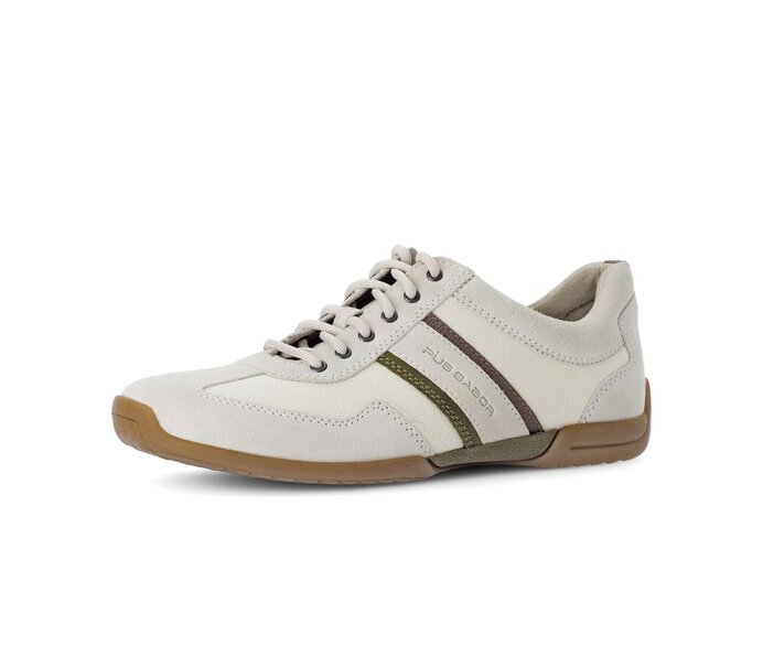 Pius Gabor Herren Sneaker Low Weiß - Materialmix Leder/Textil