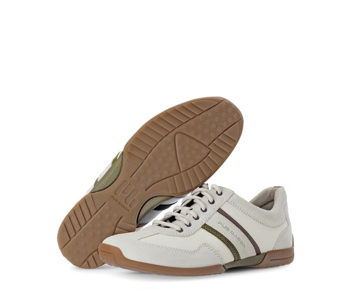 Pius Gabor Herren Sneaker Low Weiß - Materialmix Leder/Textil