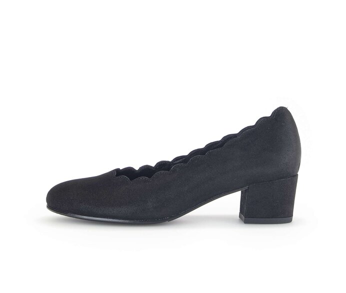 Gabor Damen Eleganter Pumps Schwarz - Effektleder