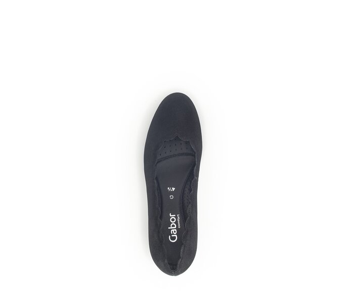 Gabor Damen  Eleganter Pumps Schwarz - Effektleder