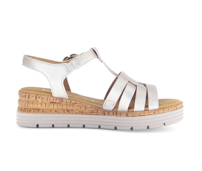 Gabor Damen  Riemchensandale Gold - Effektleder