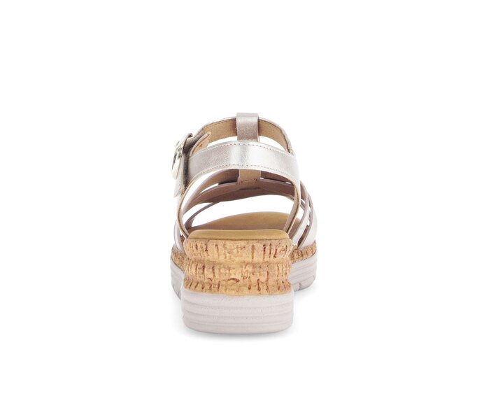 Gabor Damen  Riemchensandale Gold - Effektleder
