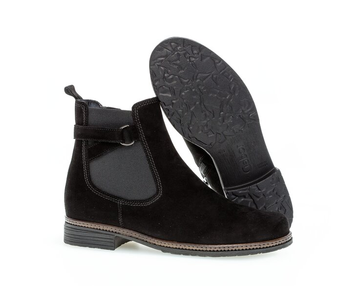 Gabor Damen  Chelsea Boot Schwarz - Rauleder