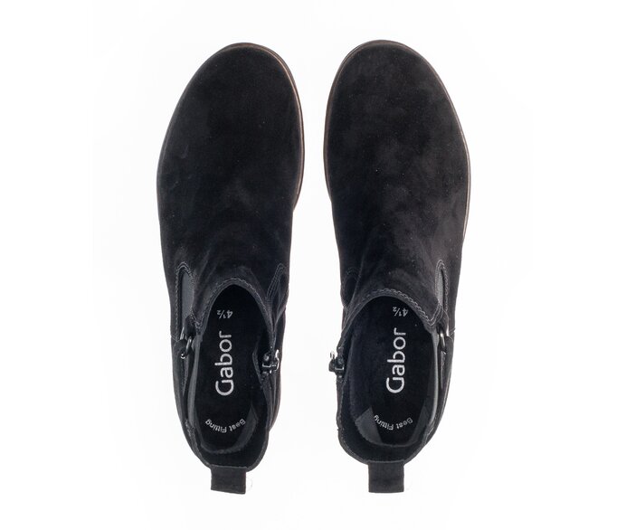 Gabor Damen  Chelsea Boot Schwarz - Rauleder