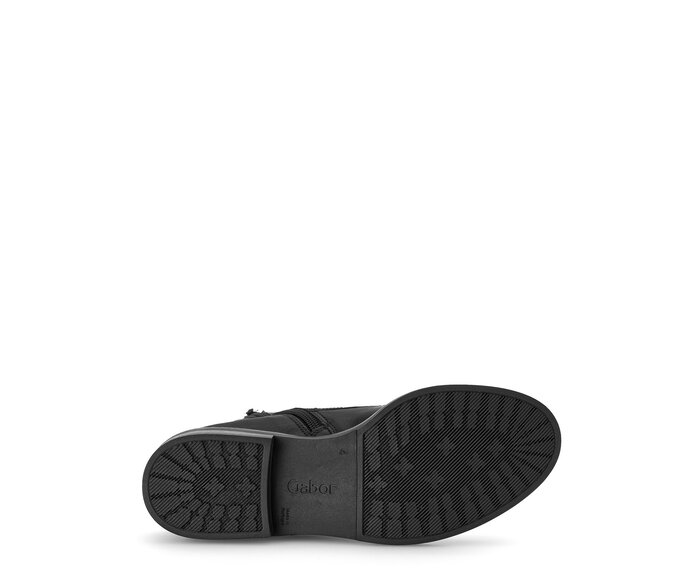Gabor Damen  Schnürstiefelette Schwarz - Materialmix Leder