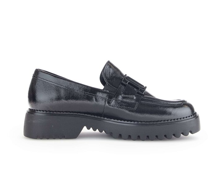 Gabor Damen  Loafer Schwarz - Lackleder