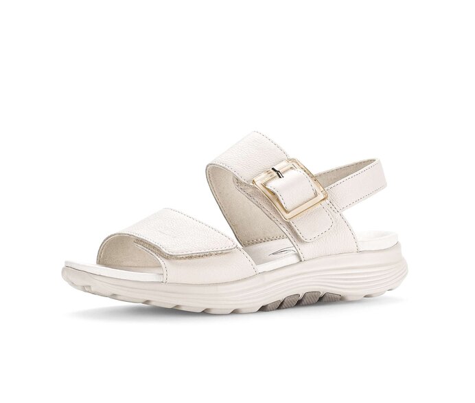 Gabor Damen  Trekkingsandale Creme - Glattleder