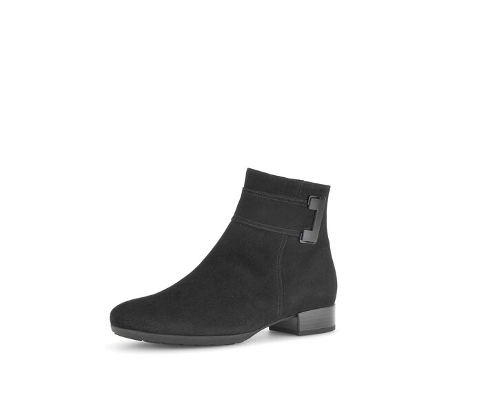 Gabor Damen  Elegante Stiefelette Schwarz - Rauleder