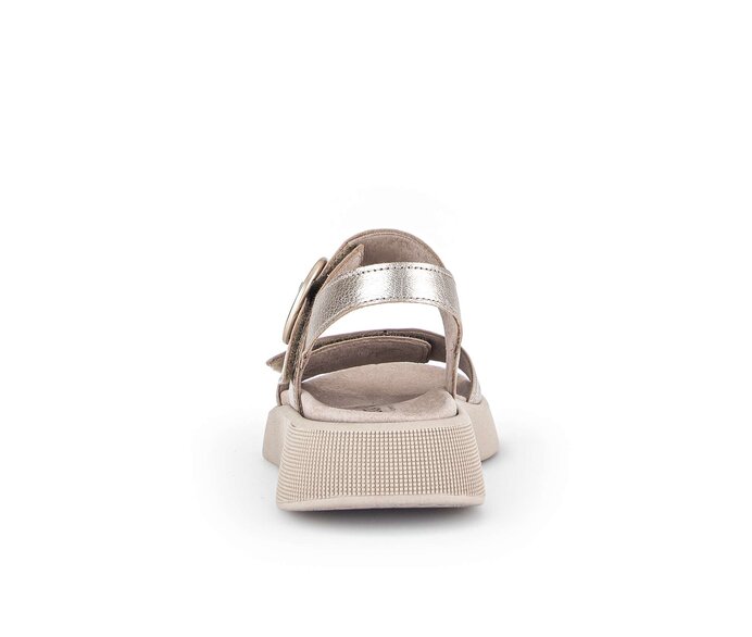 Gabor Damen  Plateau Sandale Gold - Effektleder