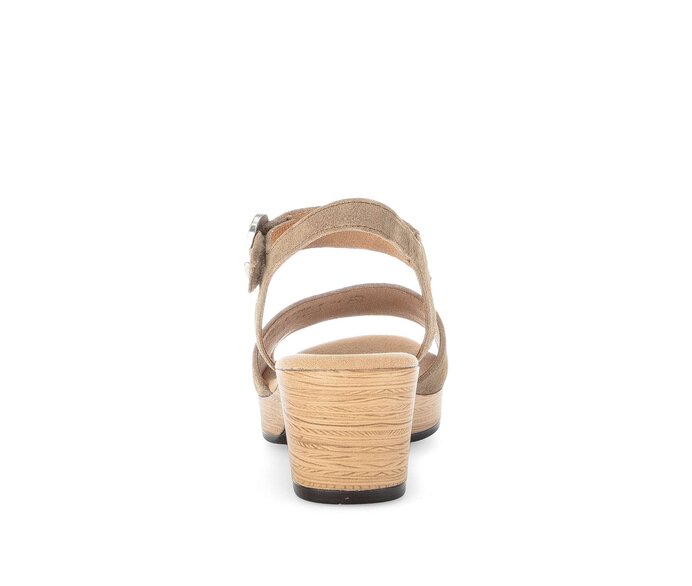 Gabor Damen  Plateau Sandale Braun - Rauleder