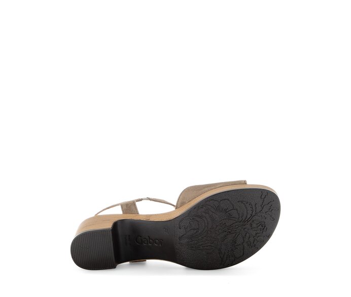 Gabor Damen  Plateau Sandale Braun - Rauleder