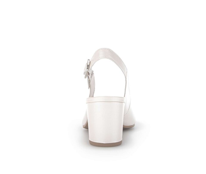 Gabor Damen  Slingpumps Weiß - Glattleder