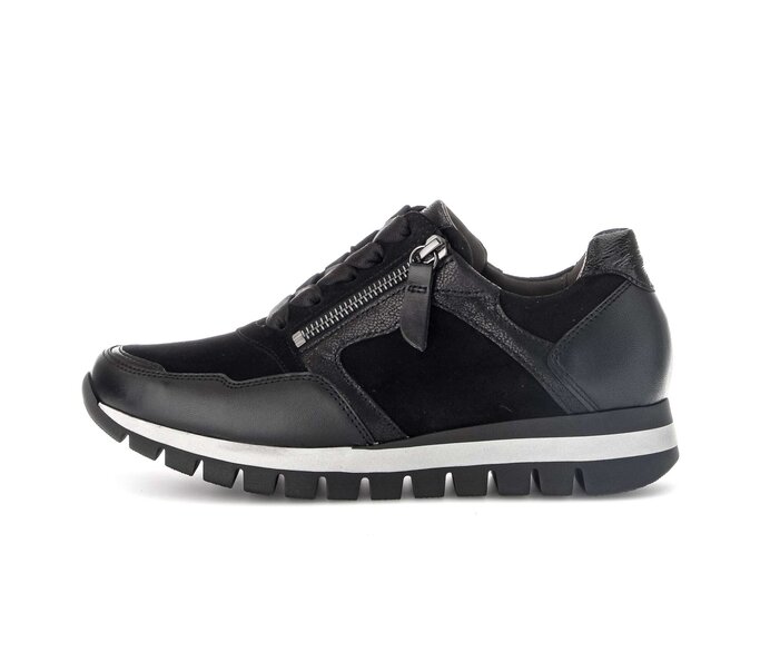 Gabor Damen Sneaker Low Schwarz - Rauleder