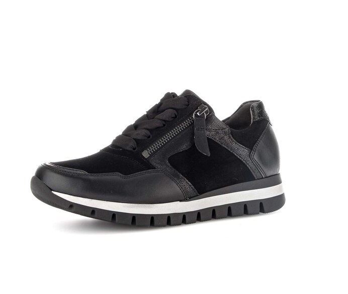 Gabor Damen  Sneaker Low Schwarz - Rauleder