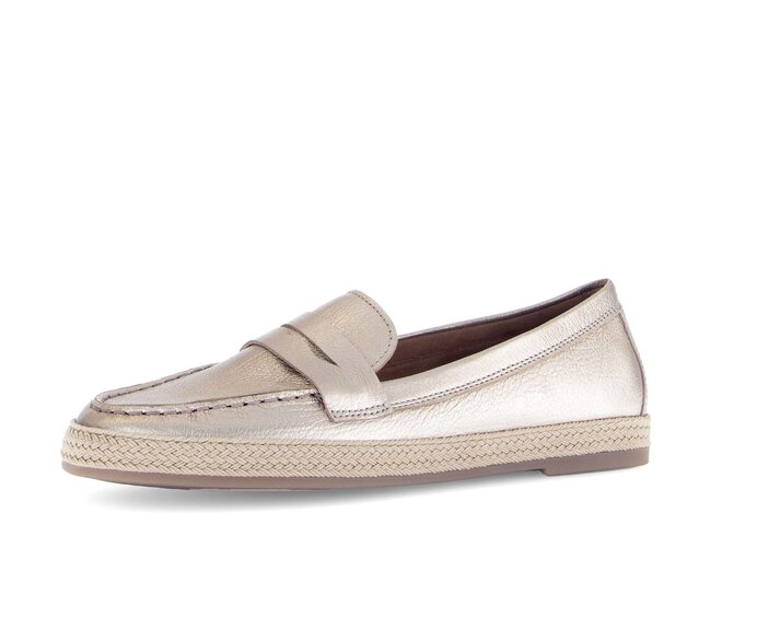 Gabor Damen  Slipper Gold - Effektleder