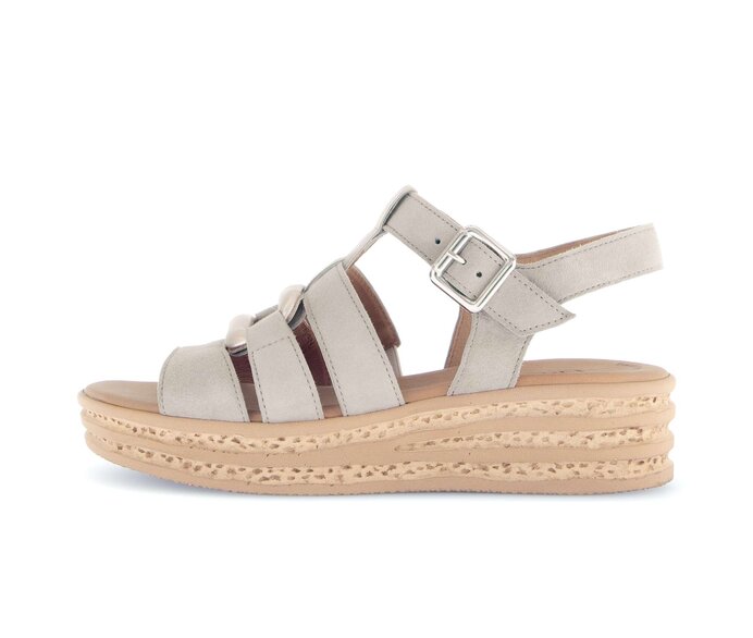 Gabor Damen Plateau Sandale Braun - Materialmix Leder/Lederimitat