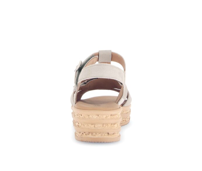 Gabor Damen  Plateau Sandale Braun - Materialmix Leder/Lederimitat