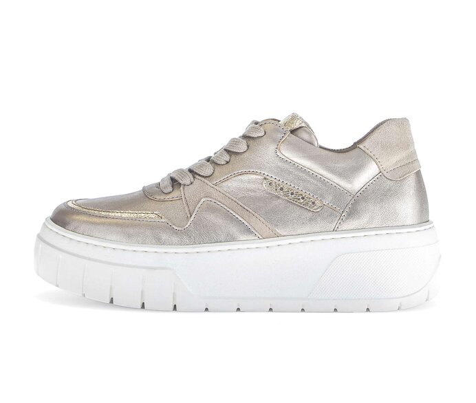 Gabor Damen Sneaker Low Gold - Materialmix Leder