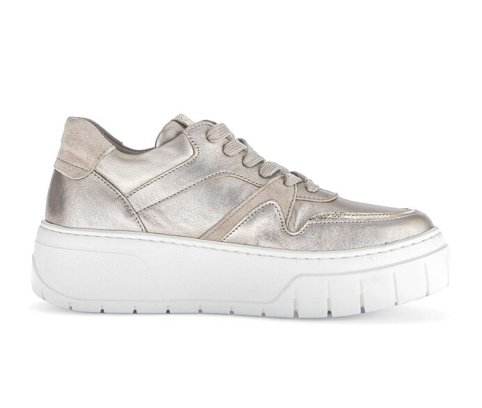 Gabor Damen  Sneaker Low Gold - Materialmix Leder