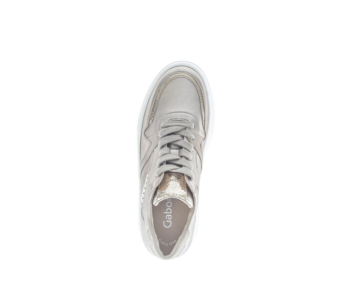 Gabor Damen  Sneaker Low Gold - Materialmix Leder
