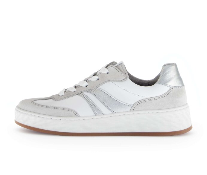 Gabor Damen Sneaker Low Weiß - Materialmix Leder