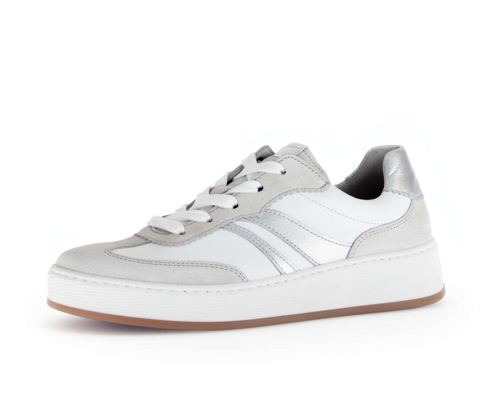Gabor Damen  Sneaker Low Weiß - Materialmix Leder