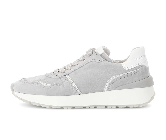 Gabor Damen Sneaker Low Grau - Materialmix Leder
